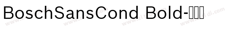 BoschSansCond Bold字体转换